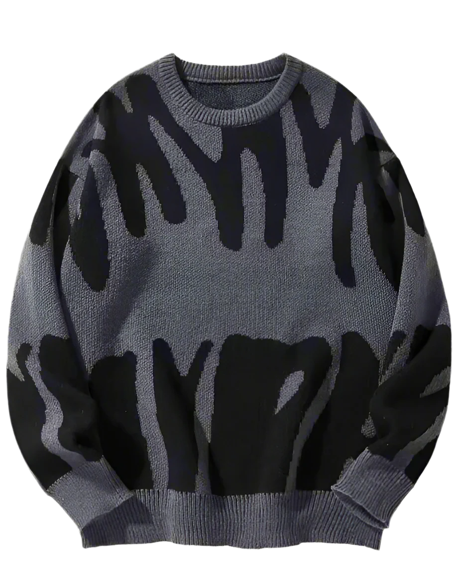 Abstract Wave Knit Jumper