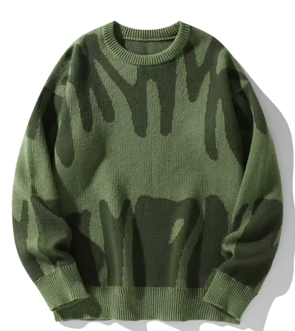 Abstract Wave Knit Jumper