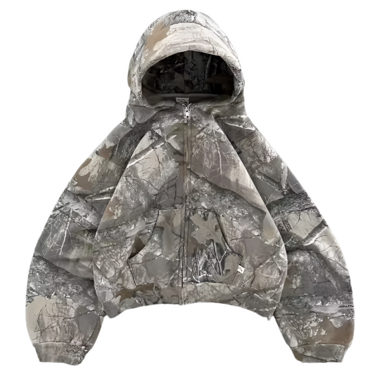 Camo Zip-Up Hoodie