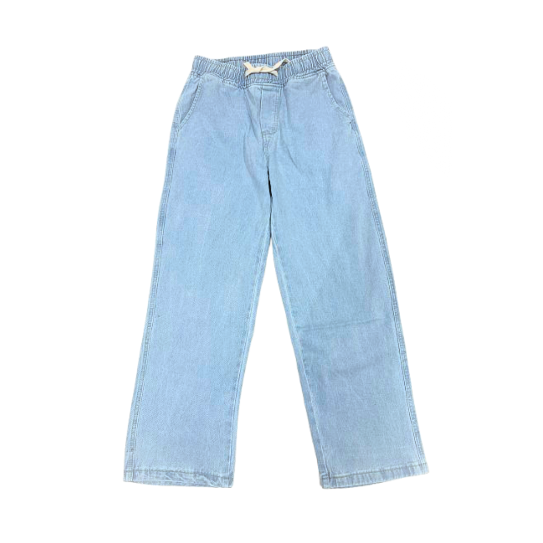 Loose Wide Leg Jeans - Light Blue